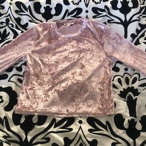 Pink velvet crop top 💕